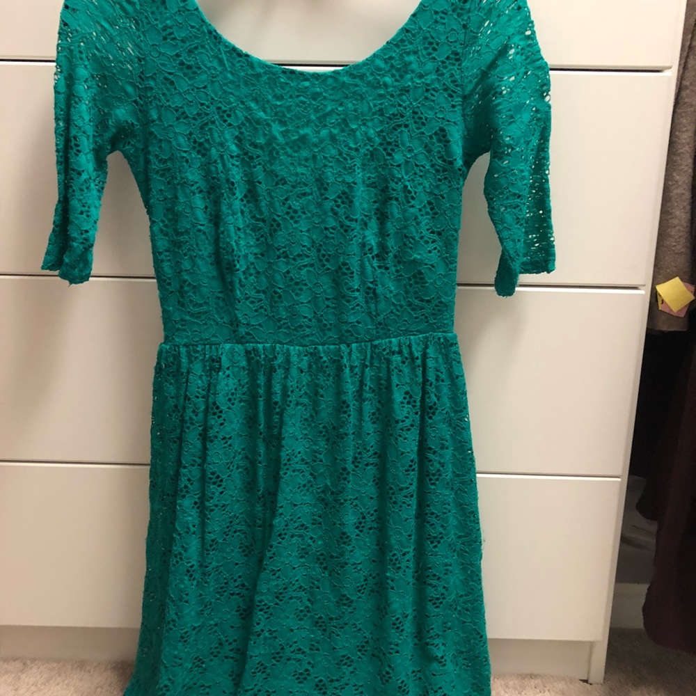 Blue lace dress
